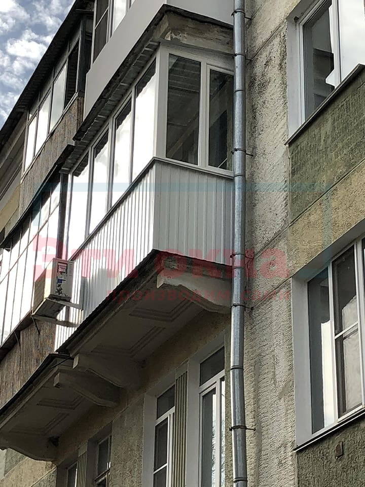 Остекление балкона в Челябинске от компании Эти Окна Кирова, 15