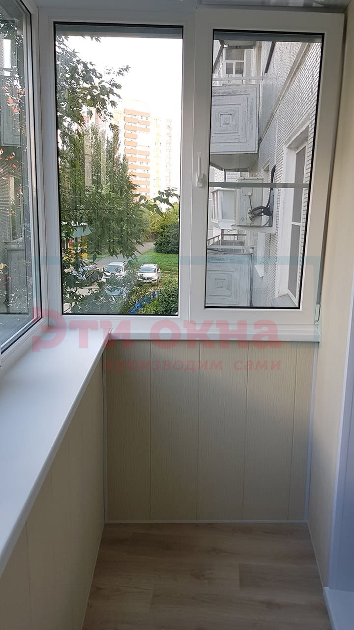 Внутренняя отделка балкона под ключ по адресу Гайдара, 20 (1-й балкон)