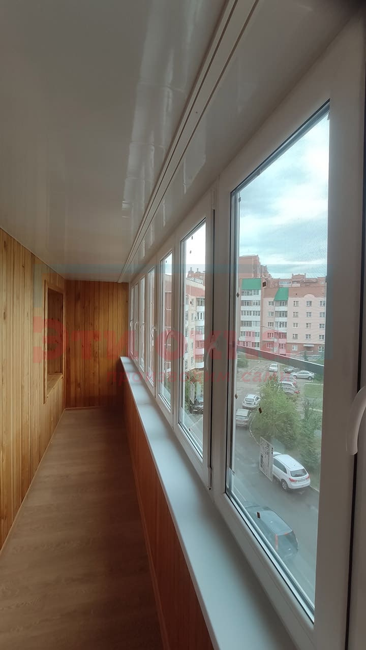 Внутренняя отделка балкона под ключ по адресу Иртяшская, 7