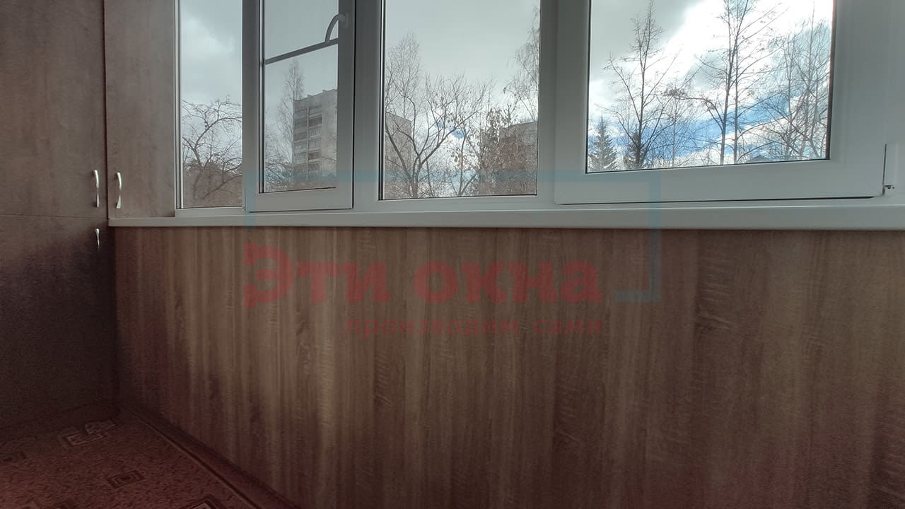 Внутренняя отделка балкона от компании Эти Окна по адресу К. Маркса, 20