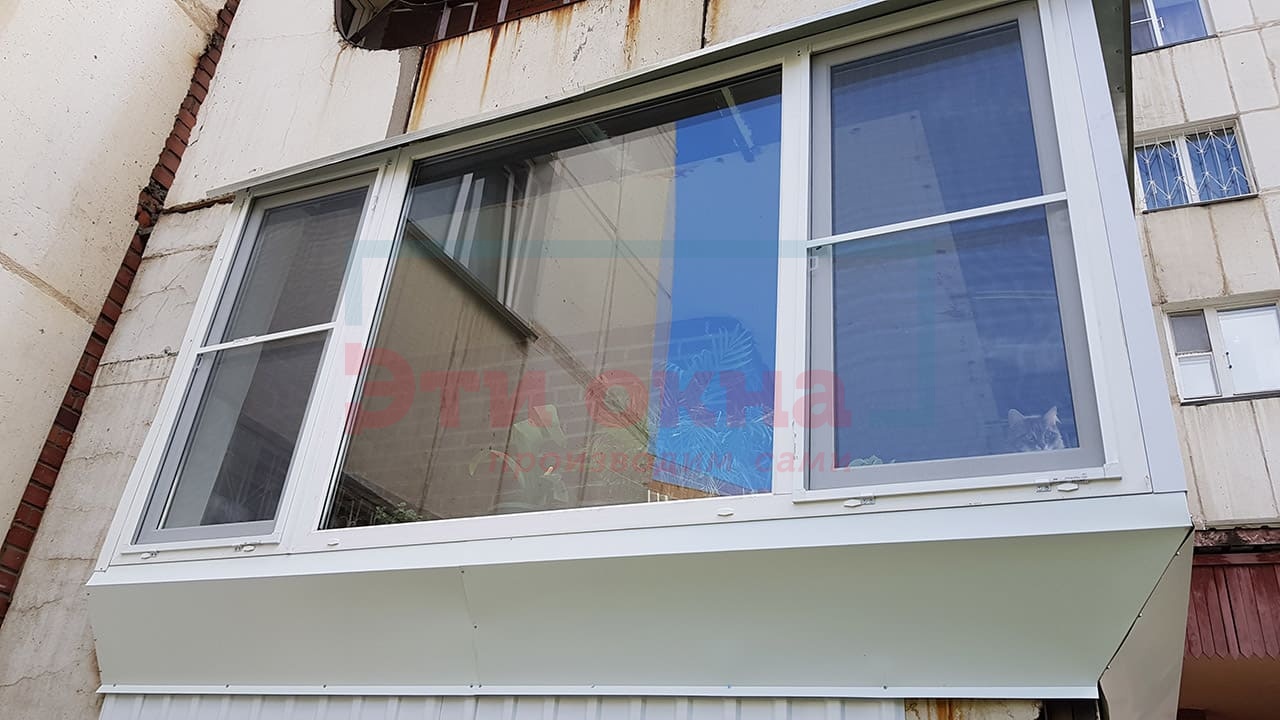 Остекление балкона от компании Эти Окна по адресу Гайдара, 28