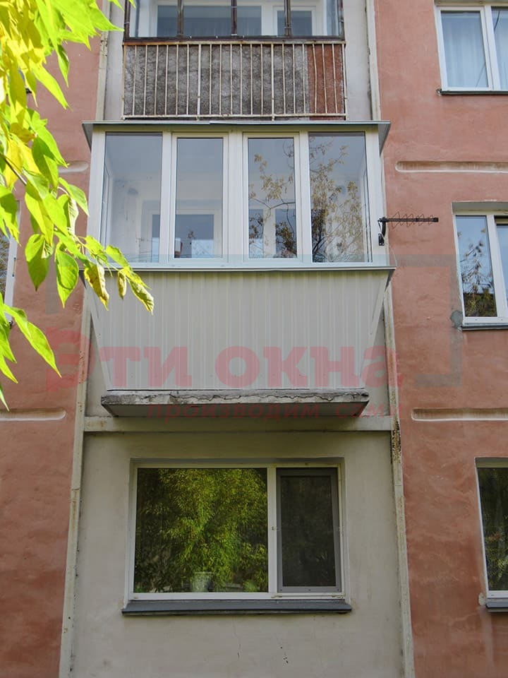 Остекление балкона от компании Эти Окна по адресу Советская, 35