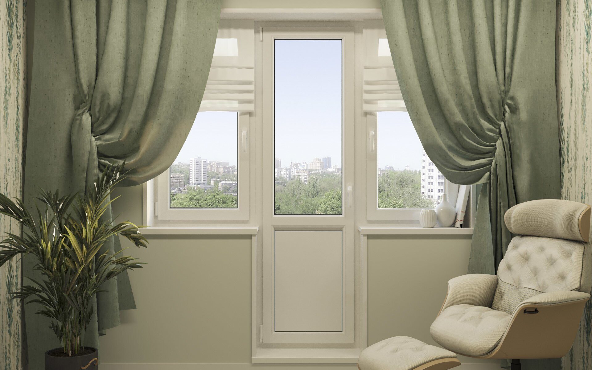 Какое окно выбрать для балконного блока с остеклением балкона и без?