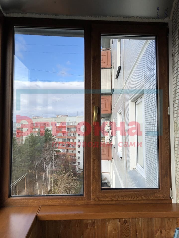 Остекление балкона от компании Эти Окна по адресу К. Маркса, 22