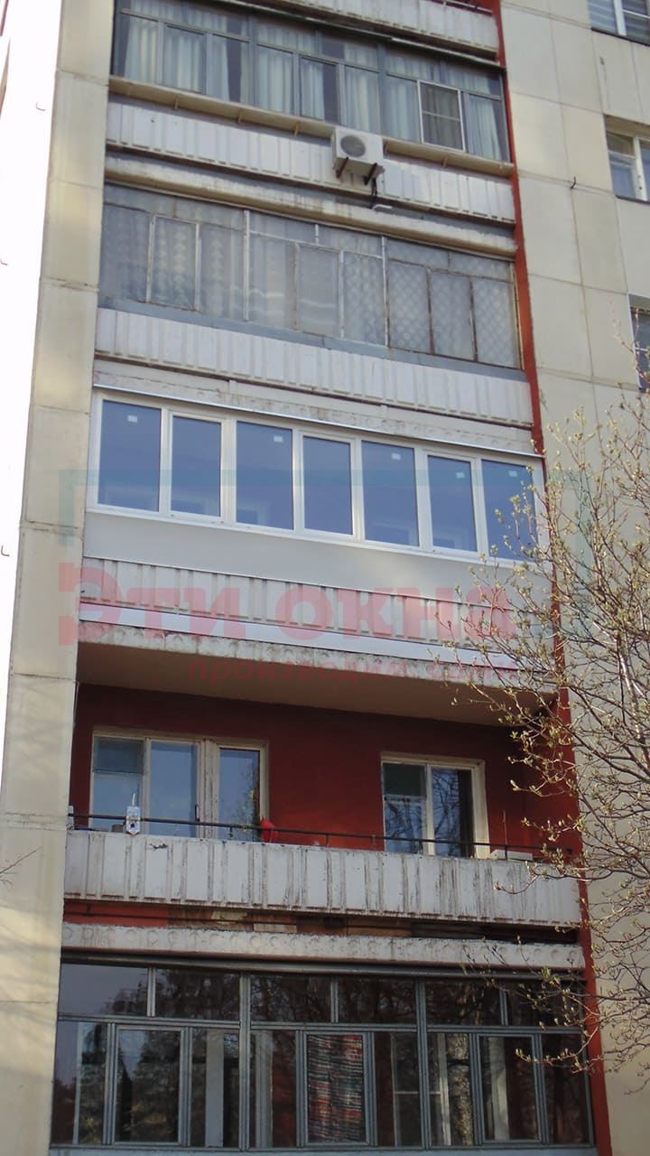 Остекление балкона от компании Эти Окна по адресу К. Маркса, 24