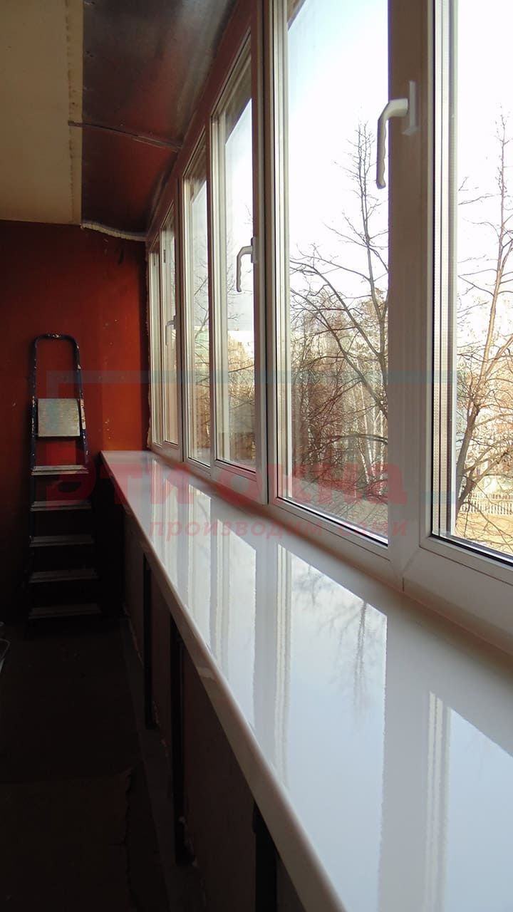 Остекление балкона от компании Эти Окна по адресу К. Маркса, 24