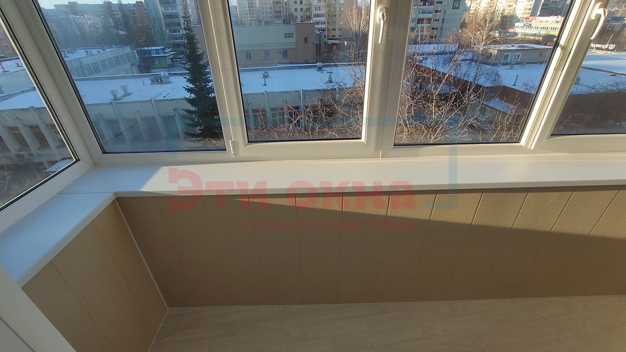 Остекление балкона от компании Эти Окна по адресу К. Маркса, 16